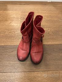 Stivaletti in pelle rossi