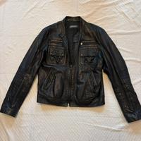 Giacca in vera pelle Absolut Joy nera Made in Itay