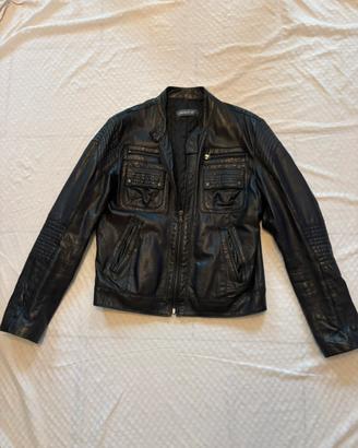 Giacca in vera pelle Absolut Joy nera Made in Itay