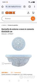 fontana a bacinella più rubinetto in ottone da est