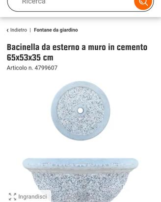 fontana a bacinella più rubinetto in ottone da est