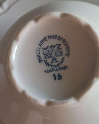 Servizio  tea 12 persone porcellana fine boheme