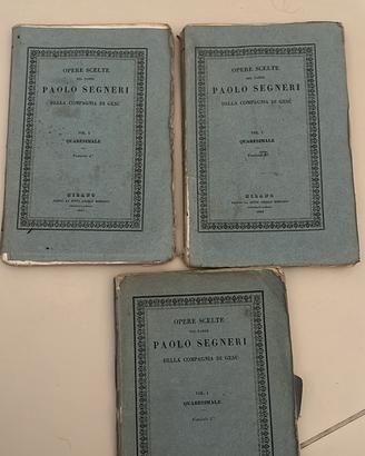 3 Libri Antichi Quaresimale Paolo Segneri 1841