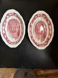 Coppia piatti ovali vintage inglesi W.H. Grindley