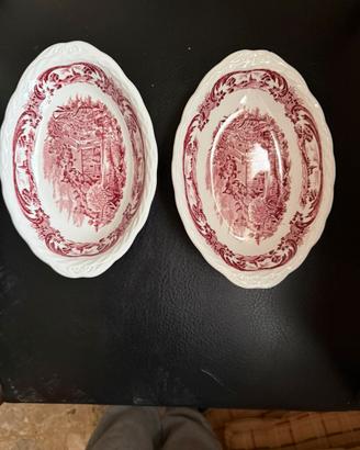 Coppia piatti ovali vintage inglesi W.H. Grindley