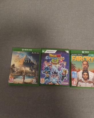 Farcry6, Dragonball sparking zero, AC Origins xbox