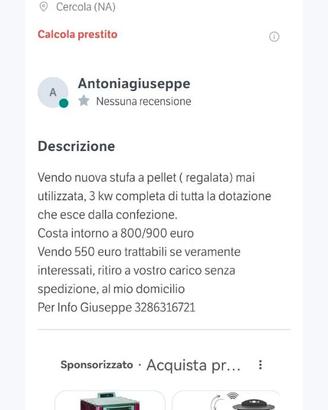Mini stufa a pellet