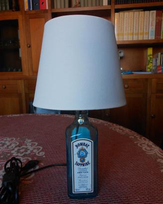 Lampada artigianale bottiglia Bombay Sapphire