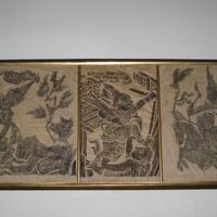 Stampa giapponese guerrieri su carta di riso