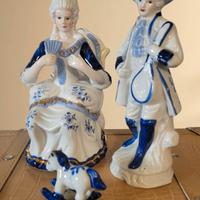 Statuette in porcellana stile vittoriano 