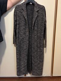 Cappotto lana mélange rosa nero argento taglia L