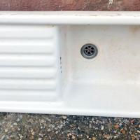 Lavello d'epoca in CERAMICA MASSICCIA bianca