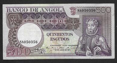 Angola - banconota circolata da 500 Scudi P-107a -