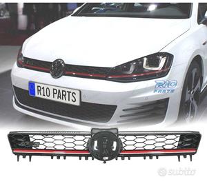 GRIGLIA VOLKSWAGEN VW GOLF 7 12-17 GTI NERO ROSSO