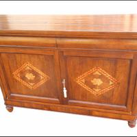 Credenza madia classica con intarsio In noce