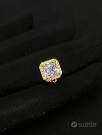 Orecchini quadrati con diamanti e zirconi