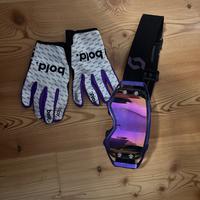 Guanti bold e mascherina scott da motocross