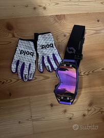 Guanti bold e mascherina scott da motocross