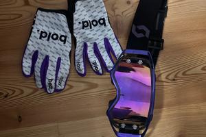 Guanti bold e mascherina scott da motocross