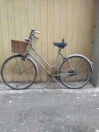 Bici grigia con cestino
