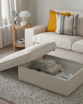 Pouf poggiapiedi contenitore ikea Kivik