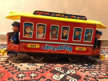 Tram giocattolo in latta anni 70