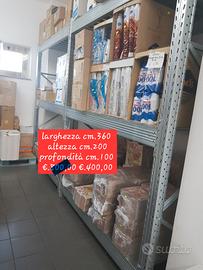2 scaffali industriali cm.360x100x250 