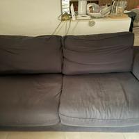 Divano 3 posti in tessuto blu scuro Alter