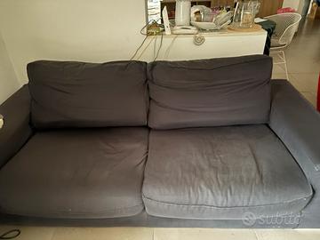 Divano 3 posti in tessuto blu scuro Alter