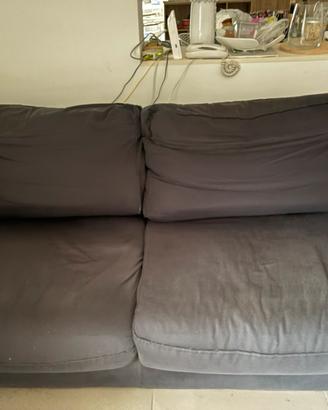 Divano 3 posti in tessuto blu scuro Alter