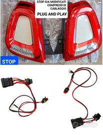 Stop fari fiat 500 modificati incluso cablaggio 