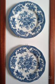 Coppia di Piatti Piani Vintage "Asiatic Pheasants"