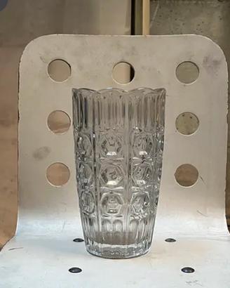 vaso in vetro trasparente artiglianale