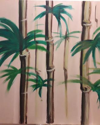 Dipinto ad olio su tela "canne al vento"