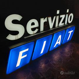 Insegna XXL Luminosa FIAT SERVIZIO 300cm Anni 80 
