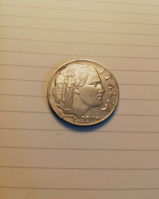 Moneta da 20 Centesimi del 1940 Italiana