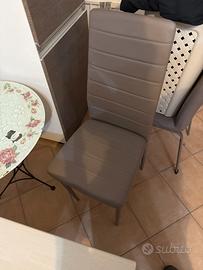 Tavolo da pranzo moderno bianco + 4 sedie