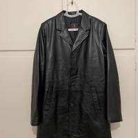 Cappotto pelle nera Conbipel