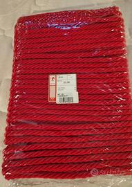 CORDONE per TENDE, 25m, ROSSO, Spessore 10mm