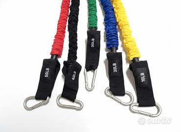 Set Elastici Fitness Professionali con Rivestiment