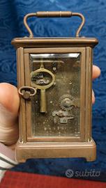 Antica Pendoletta Orologio Da Carrozza Cappuccina 