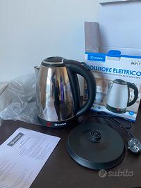 Bollitore elettrico 2 litri 1500W acciaio nuovo