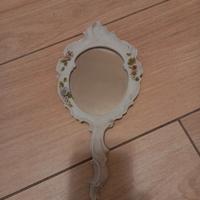 specchio in ceramica capodimonte con fiori 