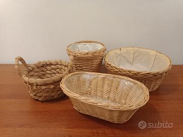 lotto cestini paglia 