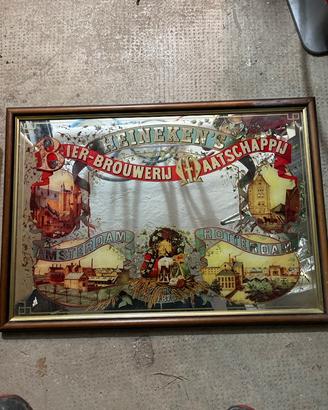Specchio Pubblicitario Vintage Heineken Anni 70/80