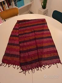 Pashmina sciarpa seta grezza
