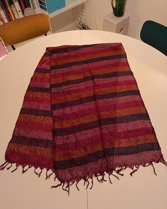 Pashmina sciarpa seta grezza