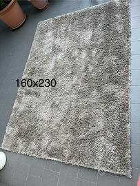 Tappeto peloso grigio 160×230