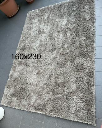 Tappeto peloso grigio 160×230