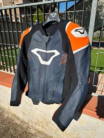 Giacca pelle traforata macna